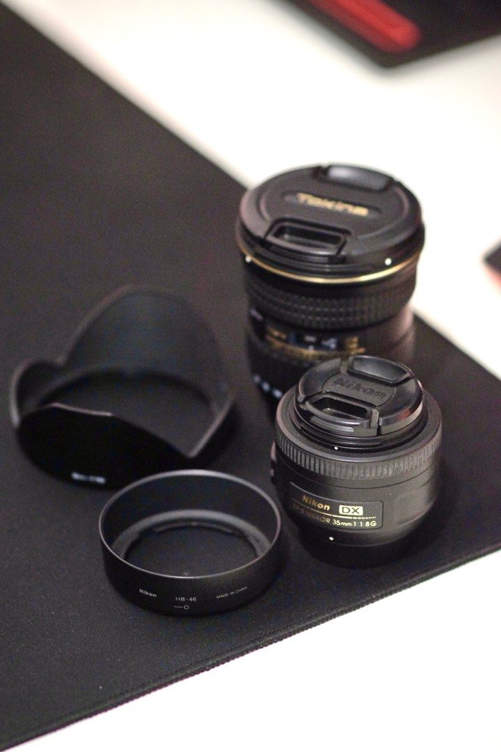 Nikon Lens (Category: Lens & Kits) located in Santa Rosa. Submitted by lanceandal (Listing ID 1330561099, Image 2). Description: Tokina 11-16mm f2.8 ATX - Pro DX II: P12000 Nikon Mount No Fungus Working AF With original lens hood and lens cap Nikkor 35mm f1.8G: P5500 With small fungus Working AF With original lens hood and lens cap.