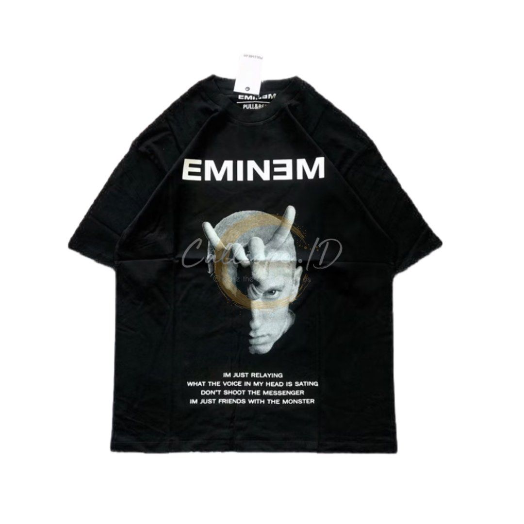 Rare Eminem Merch Kaos Tshirt Eminem Vintage, Fesyen Pria, Pakaian