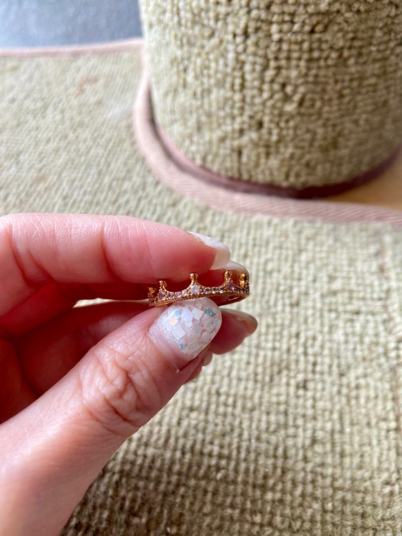 Pandora pink enchanted crown ring top