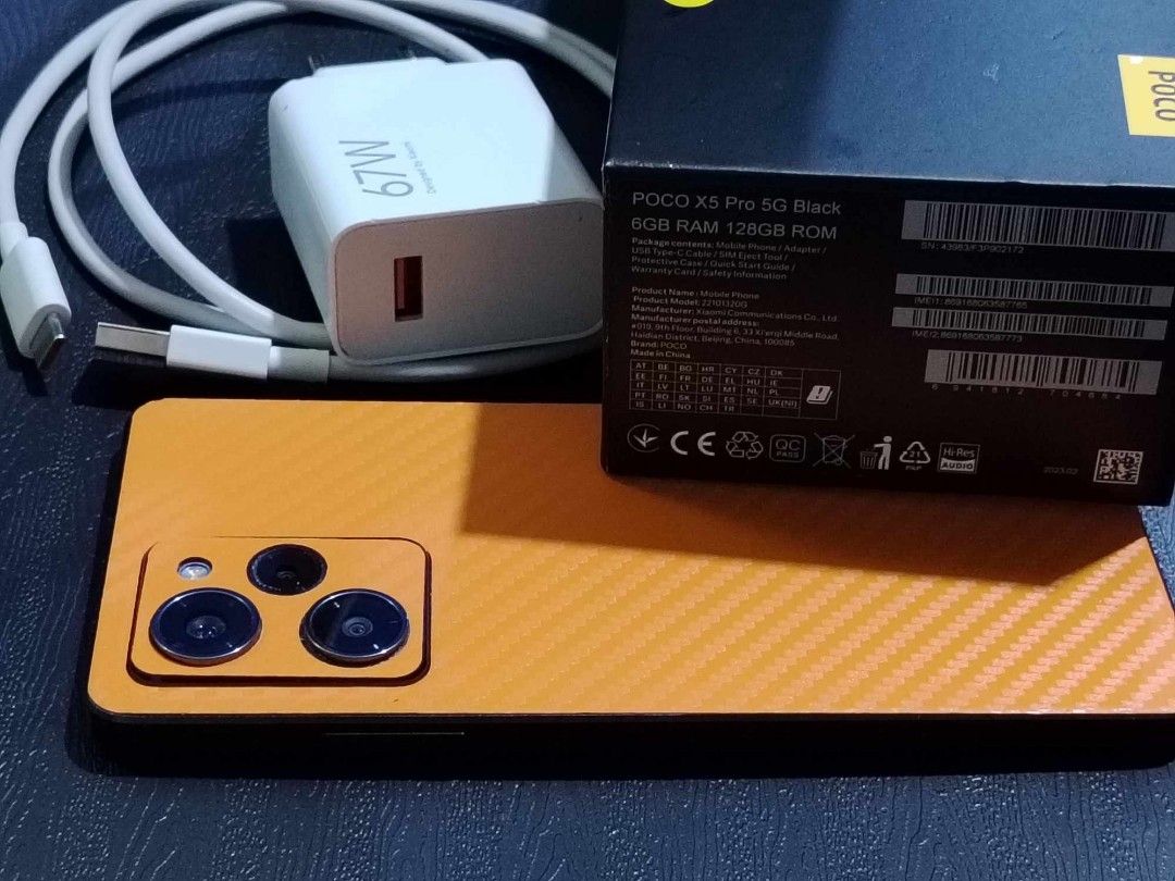 POCO X5PRO 6/128 (Category: Xiaomi) located in Naga. Submitted by cristal2022 (Listing ID 1330538454, Image 3). Description: POCO X5PRO 6/128 COMPLETE with box 9months old LADY own Rfs:pambayad upa 9000+sf sa malayo Location :Naga City Camarines Sur Bicol SHIPPING nationwide payment first.