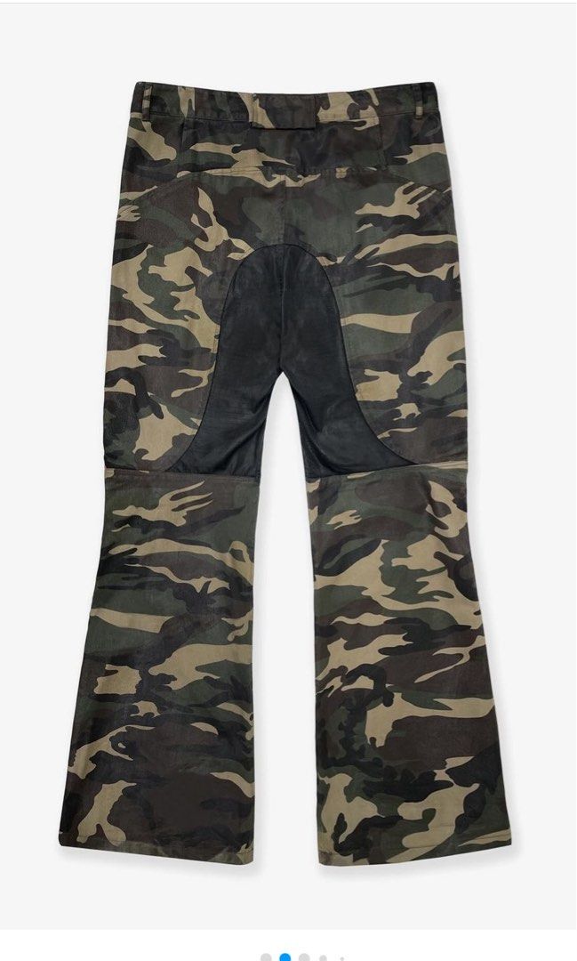 Project GR coated biker flare pants camo 【公式通販】