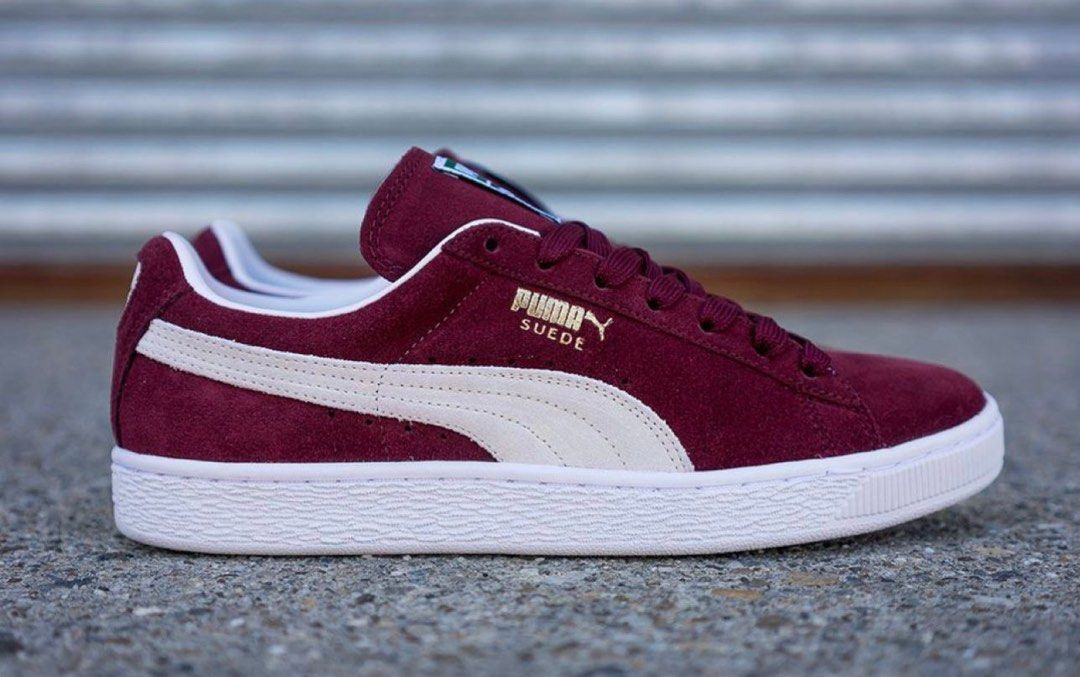 Puma Suede Classic XXI Sneakers Cabernet White Men s Fashion Footwear Sneakers on Carousell