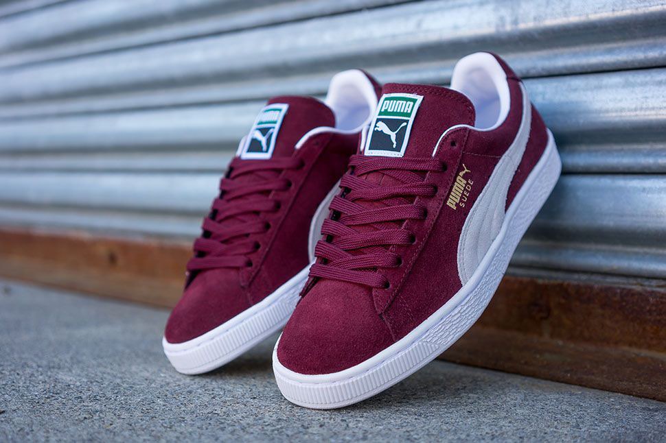 Puma suede classic cabernet white store