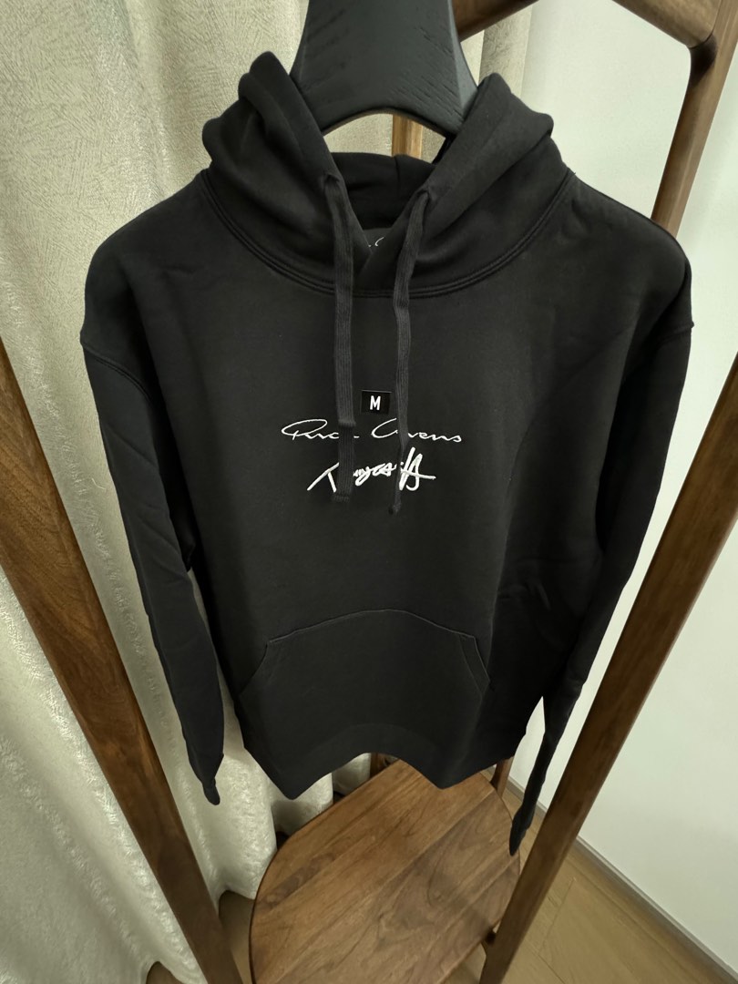 Rick Owens Tommy Cash 黑色連帽衫Hoodie, 男裝, 外套及戶外衣服