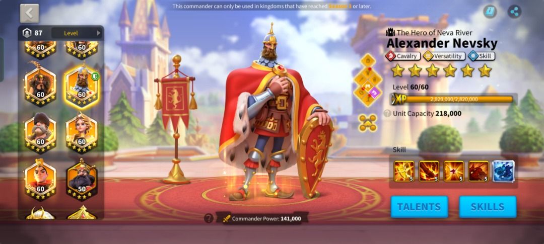 Rise of Kingdom ROK VIP16 Cavalry Fighter Account, Video Gaming, Video ...