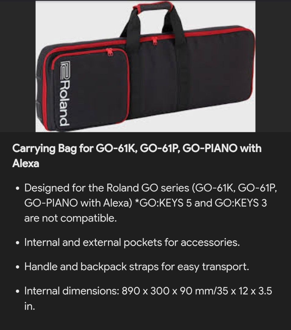 Roland go keys gig bag 2025