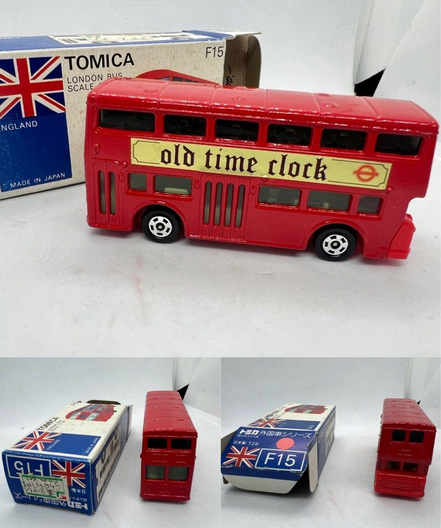 tomica tomy 藍盒F15 雙層巴士london bus japan jmac 1981 綠色