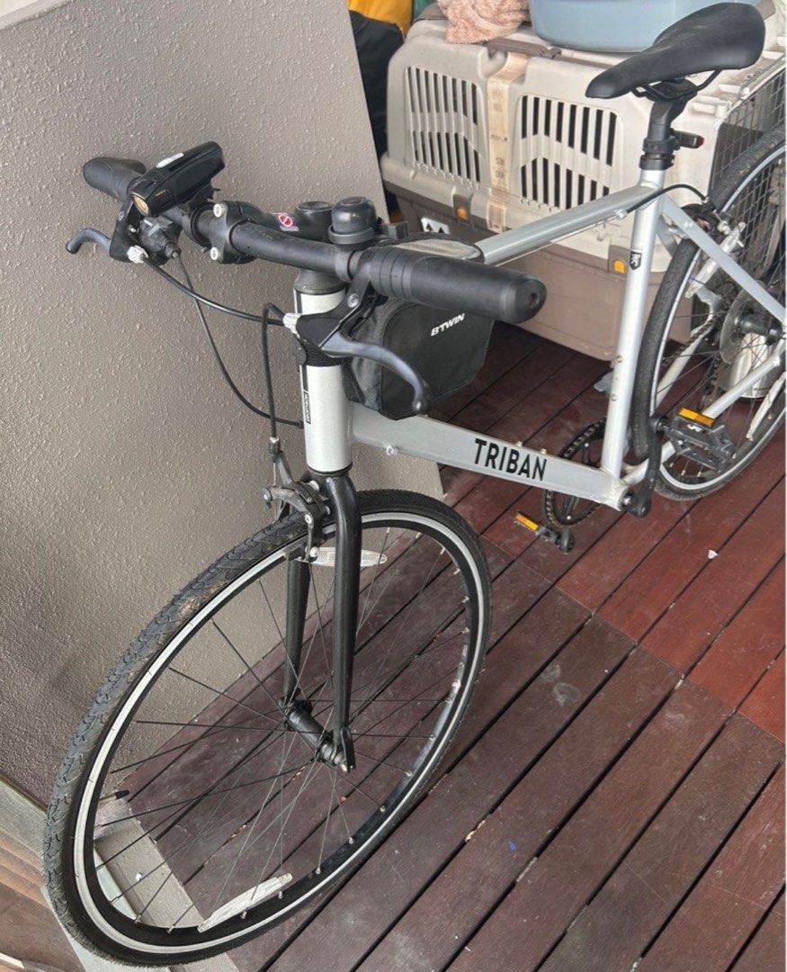 Triban RC100 Flat Bar Road Bike 7 Speed Sports Equipment Bicycles Parts Bicycles on Carousell