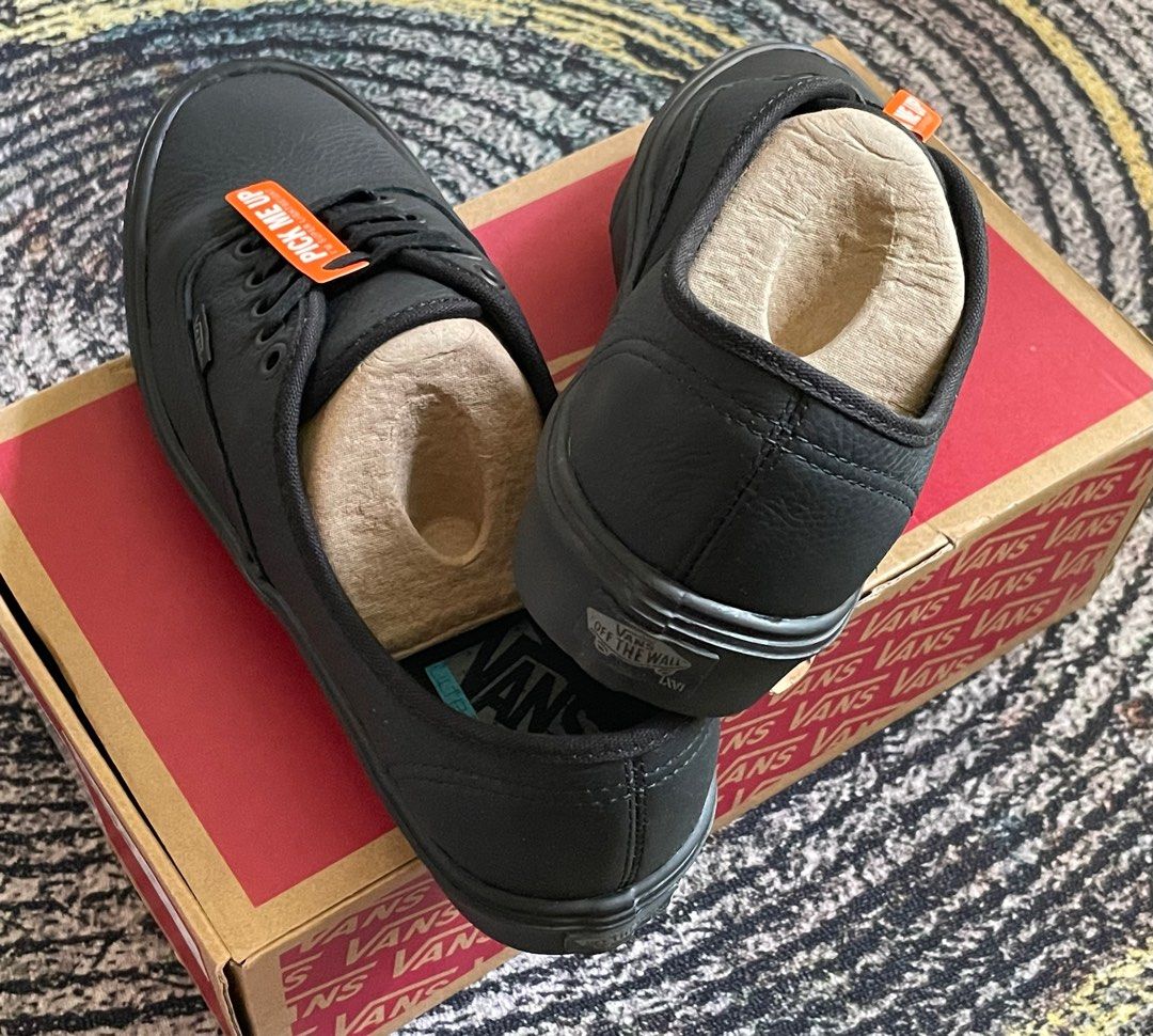 Vans Authentic Lite Leather Black Color Shoes US 10 School Work