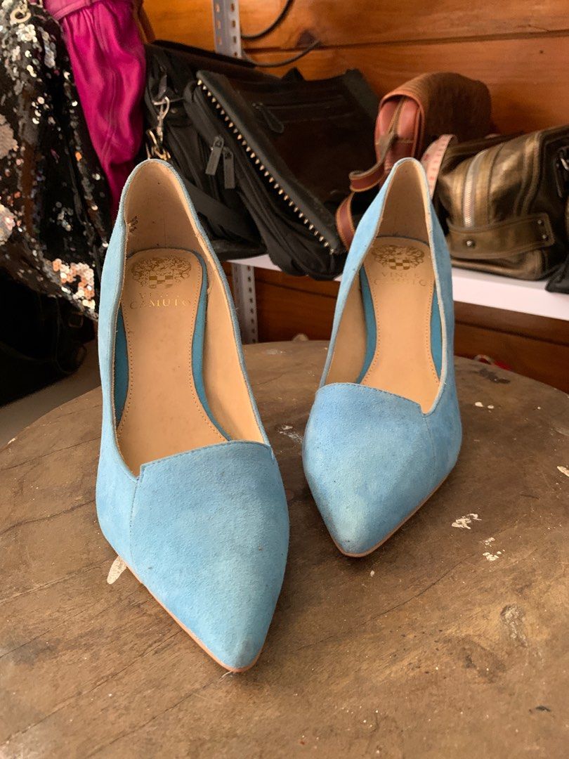 Vince camuto blue suede shoes on sale