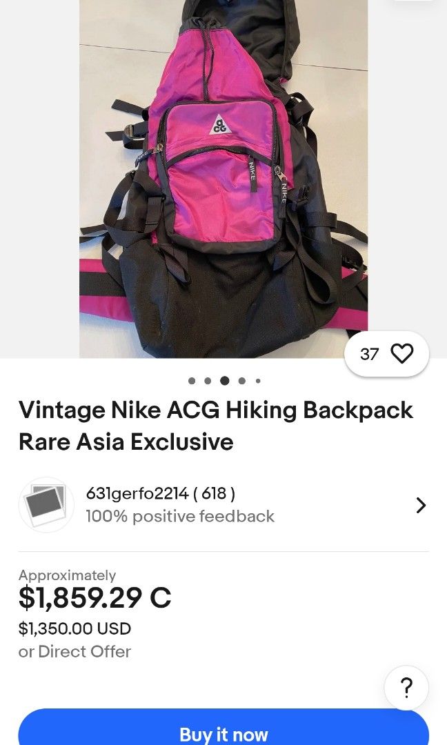 Vintage Nike acg rare hiking bag, Men's Fashion, Bags, Backpacks on ...