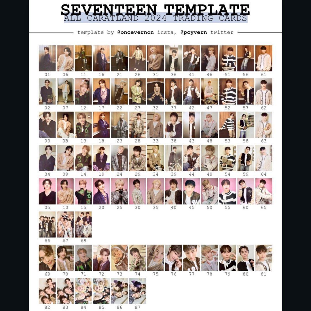 seventeen  CARATLAND トレカセット WTT/WTS Seventeen Caratland 2024 Trading Card, Hobbies & Toys