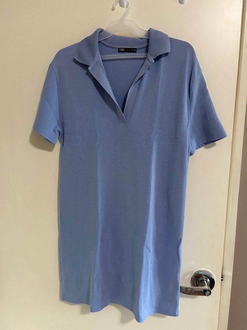ZARA Blue Collared Dress (Category: Dresses) located in Manila. Submitted by declutterb (Listing ID 1330648269, Image 1). Description: .