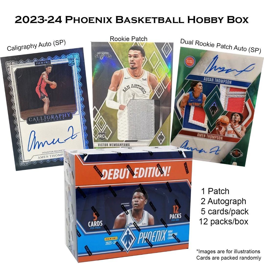 2023-24 Panini Phoenix Basketball Hobby Box - 2 autograph + 1  