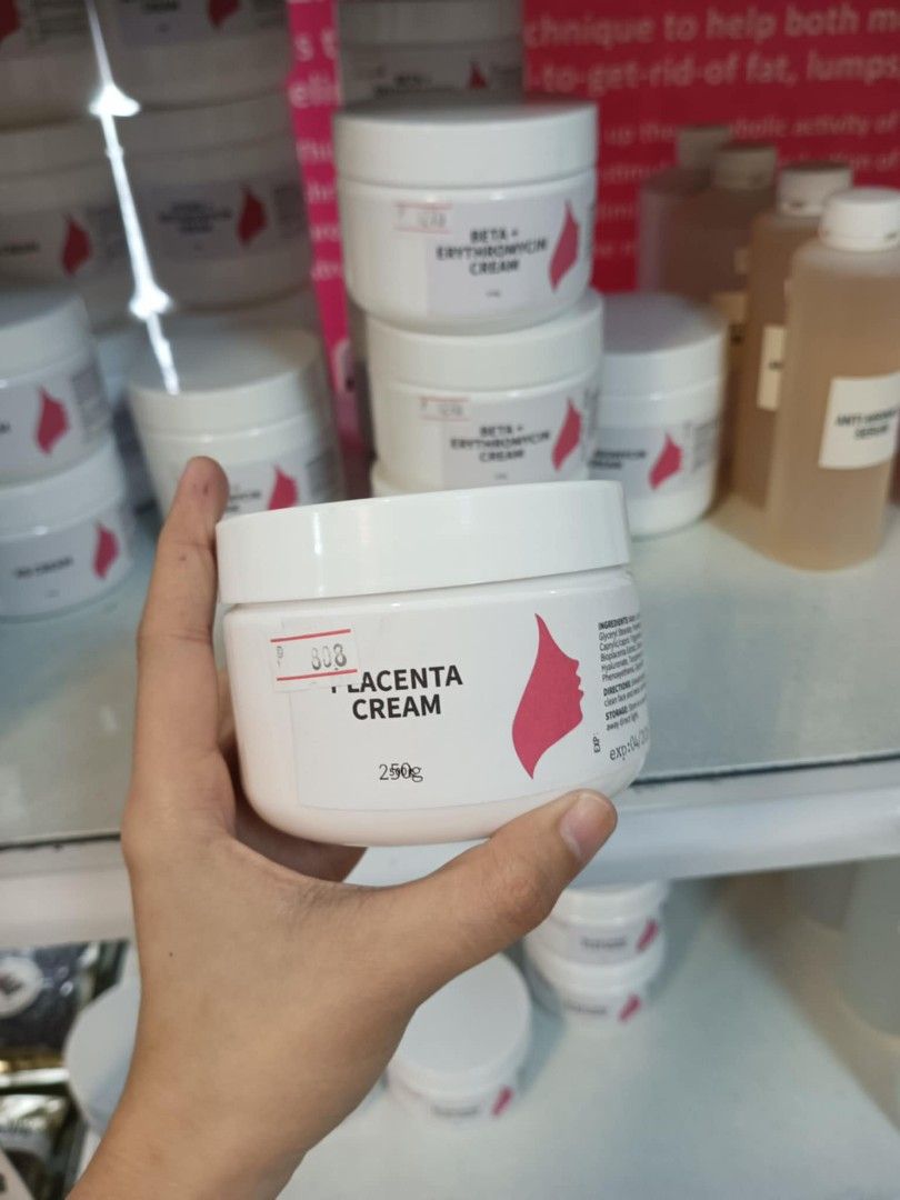 250g Placenta Cream (Category: Face Care) located in Quezon City. Submitted by mlacosmetiquenoime (Listing ID 1330844903, Image 1). Description: .