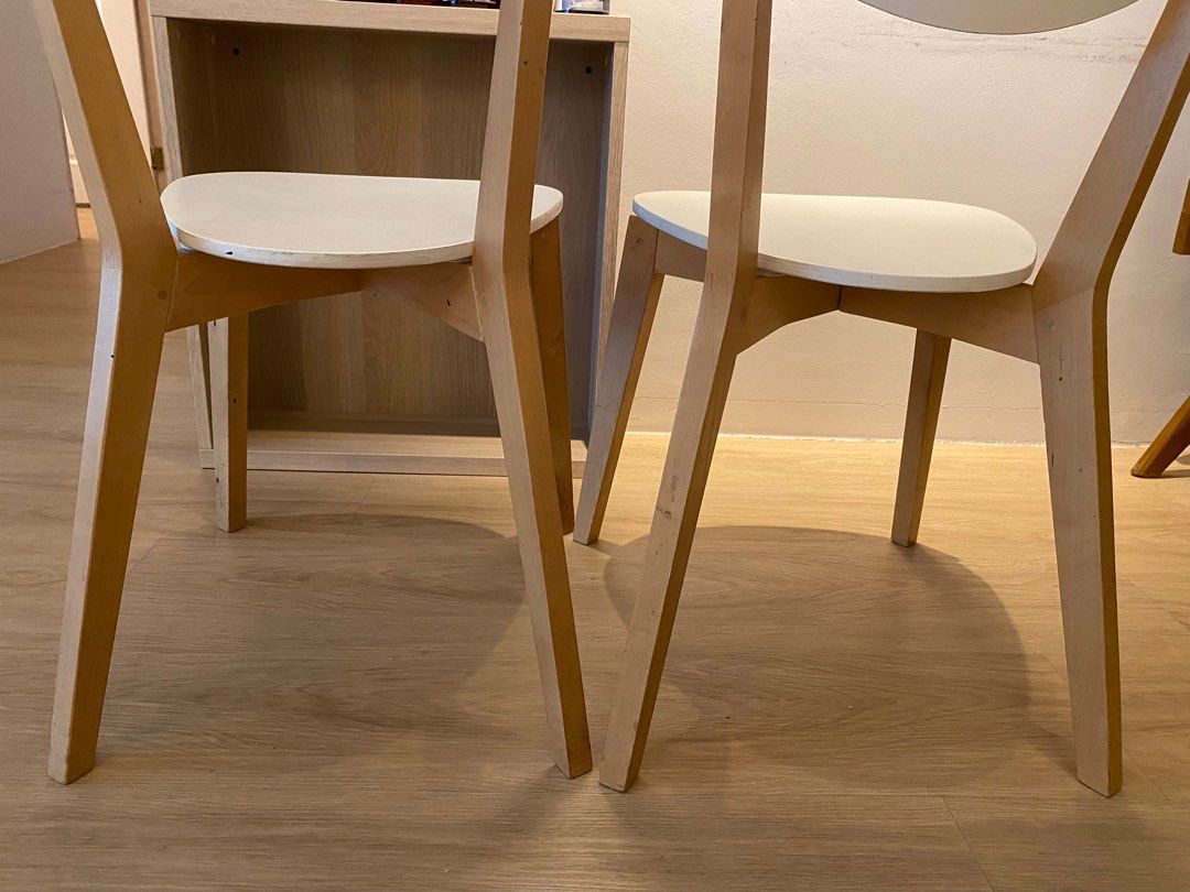 2x NORDMYRA IKEA Stacking Dining Chairs