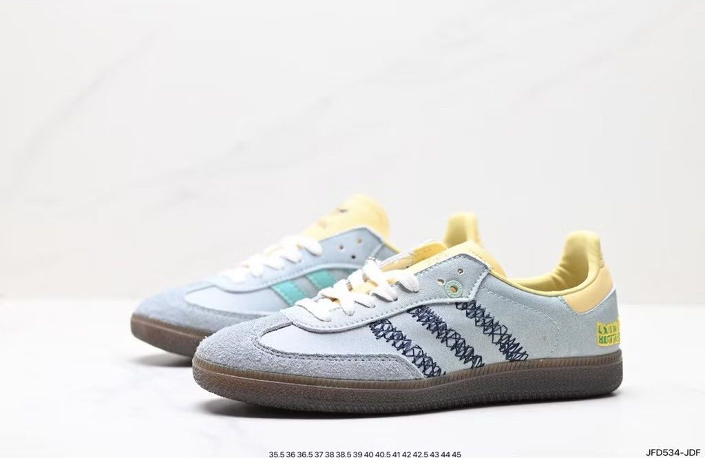 adidas gazelle silver green womens Adidas Samba Three Stripe Low Trainers