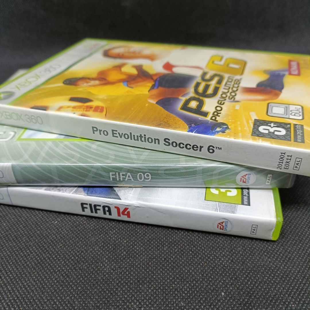 Assorted DVD XBOX 360 in Very Good Condition from UK (Category: Xbox) located in Calamba. Submitted by chebvintagedepot (Listing ID 1330821920, Image 3). Description: B185 Assorted DVD XBOX 360 in Very Good Condition from UK for 120 each Collectibles DVD Video 1. Pro Evolution Soccer 6 2. Fifa 09 3. Fifa 14 Case is in good condition Very Good Condition with plenty of visible scratches. We offer timeless treasures of vintage and collectible vinyl 