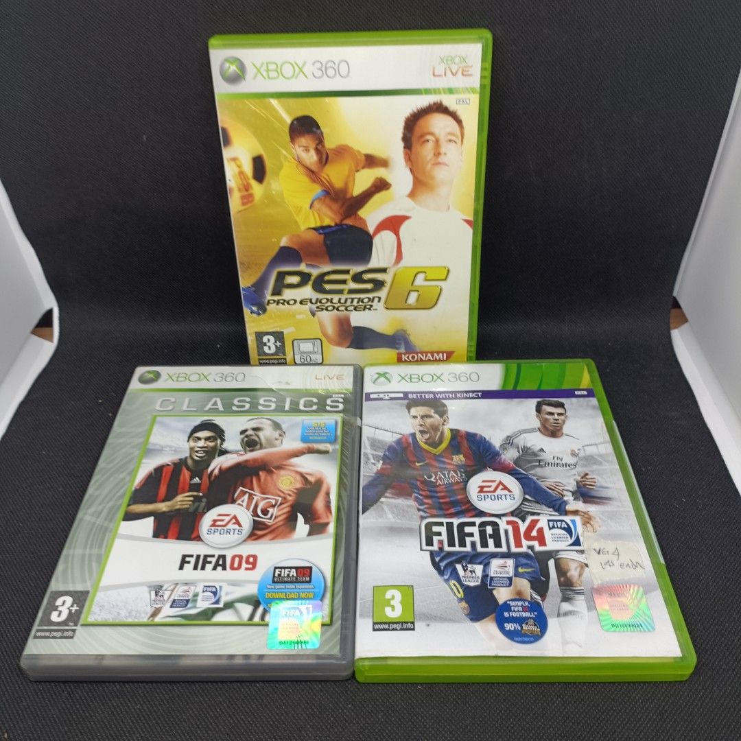 Assorted DVD XBOX 360 in Very Good Condition from UK (Category: Xbox) located in Calamba. Submitted by chebvintagedepot (Listing ID 1330821920, Image 1). Description: B185 Assorted DVD XBOX 360 in Very Good Condition from UK for 120 each Collectibles DVD Video 1. Pro Evolution Soccer 6 2. Fifa 09 3. Fifa 14 Case is in good condition Very Good Condition with plenty of visible scratches. We offer timeless treasures of vintage and collectible vinyl 