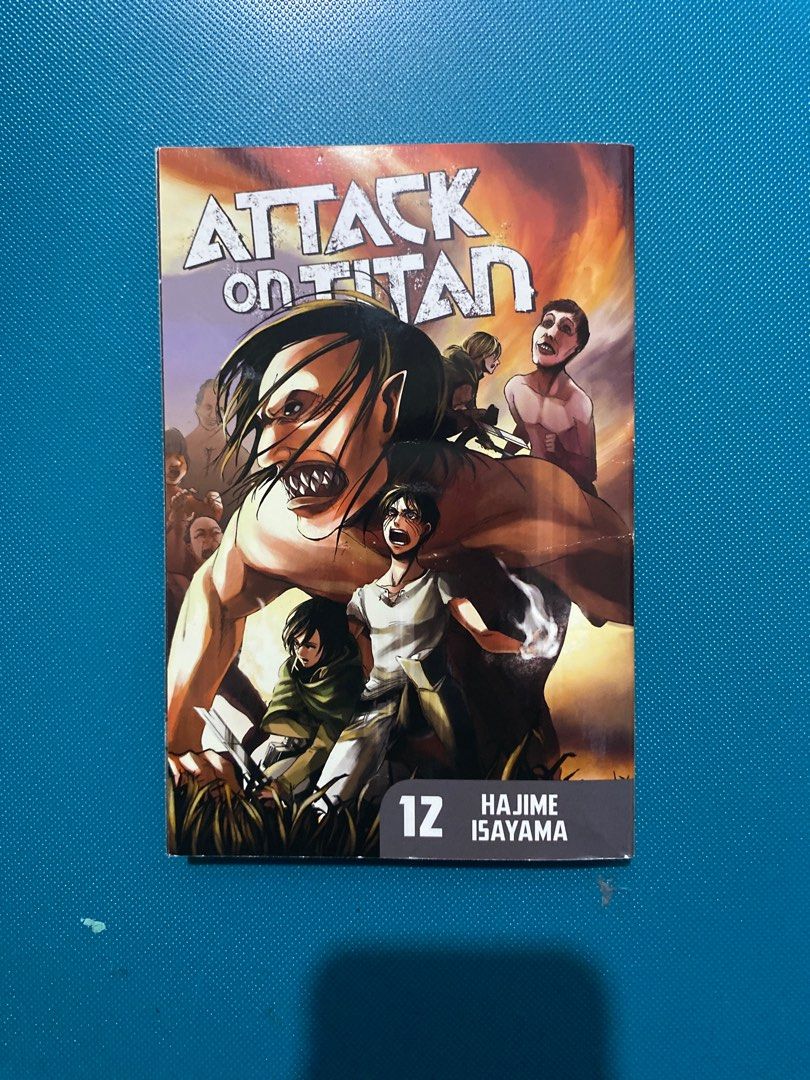 Attack on titan manga volume 3,4,5 and 12, Hobbies &