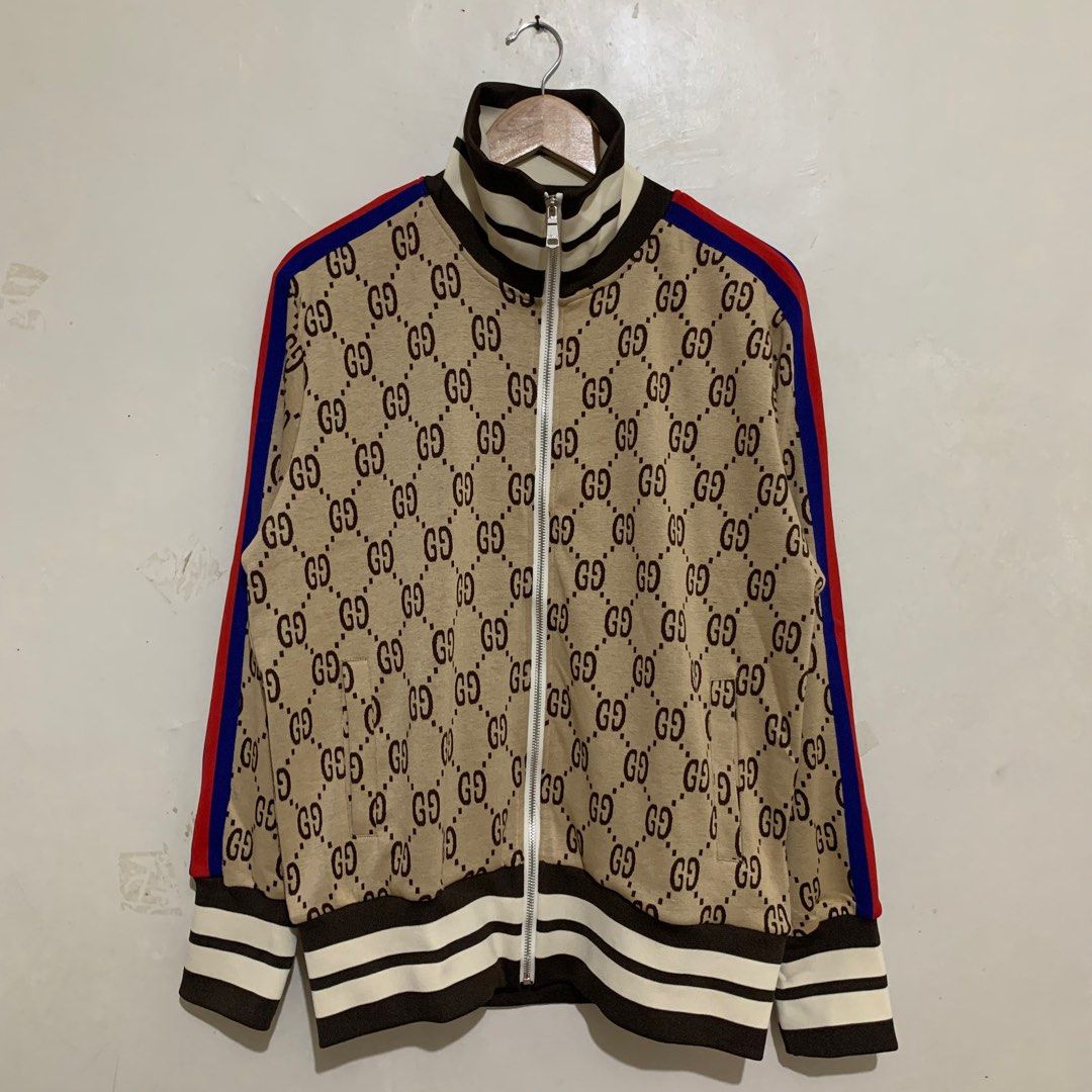 Authentic Gucci GG Monogram Jacquard Cotton Jacket