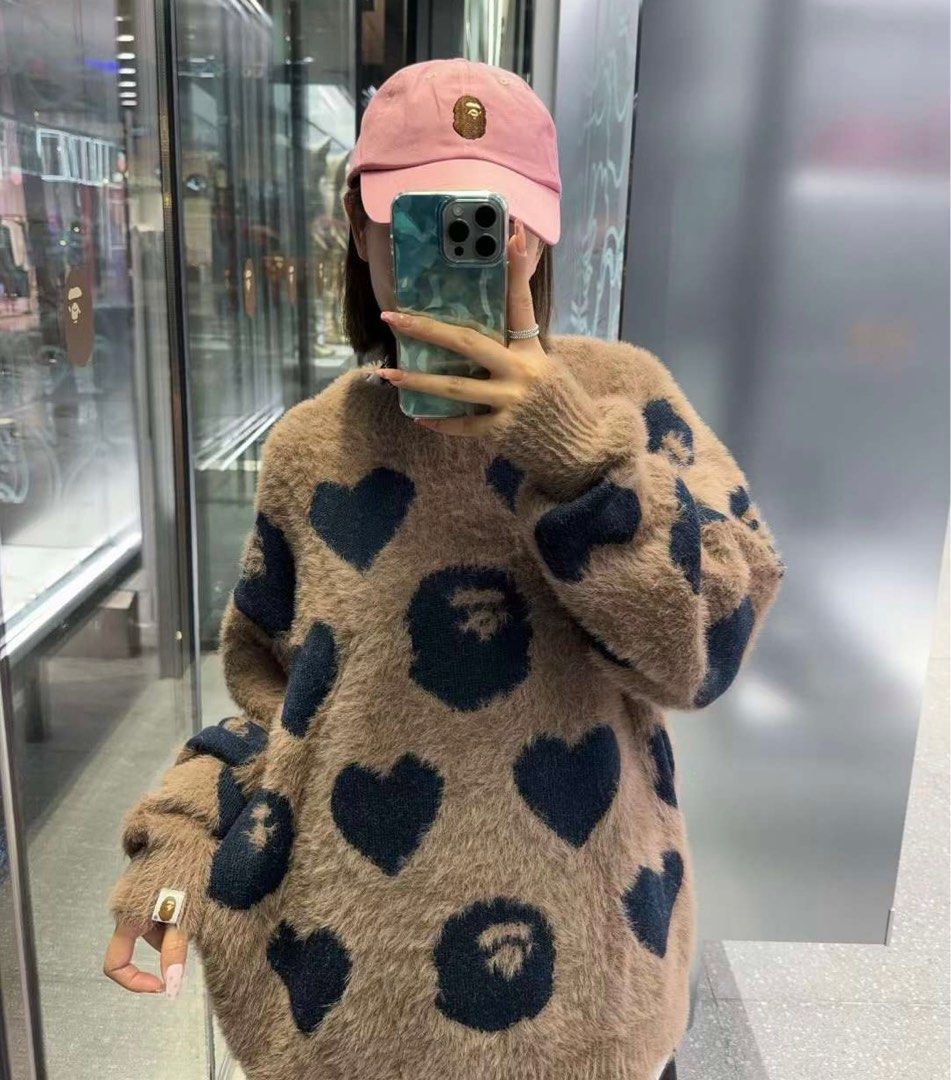 I LOVE BAPE MONOGRAM WOOL MIX SWEATER I LOVE BAPE MONOGRAM WOOL MIX SWEATER