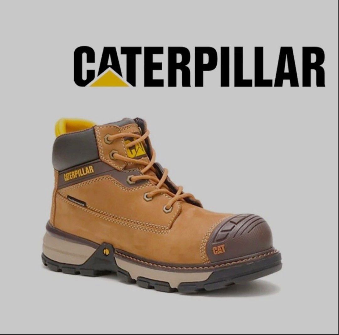Caterpillar slip on steel toe boots hot sale