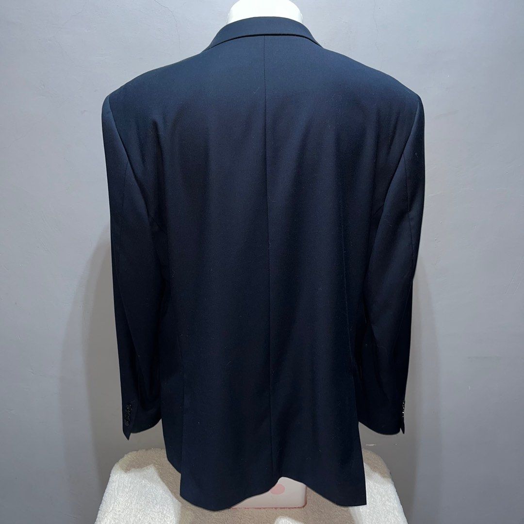 CARAVELLI ITALY BLAZER DARK NAVY POLYSTER VISCOSE COAT SIZE 44 MEN S XL 2XL 100 LEGIT Men s Fashion Coats Jackets and Outerwear on Carousell