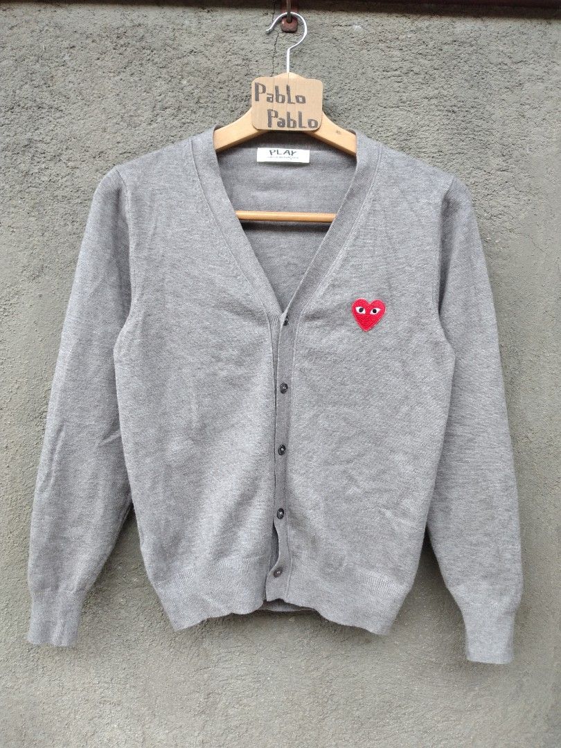 CDG Play Cardigan Sweater Women s Fashion Coats Jackets and Outerwear on Carousell