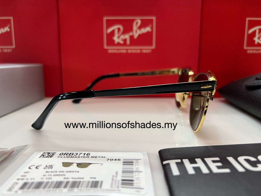 Clubmaster Metal Black Gold G15 Men s Fashion Watches Accessories Sunglasses Eyewear on Carousell