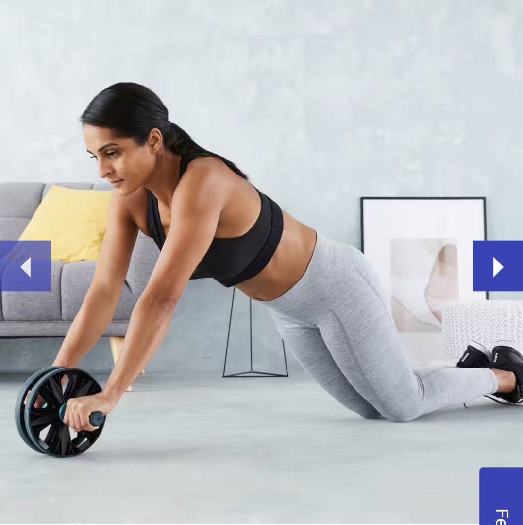 Decathlon Ab Wheel Sports Equipment Exercise Fitness Toning Stretching Accessories on Carousell