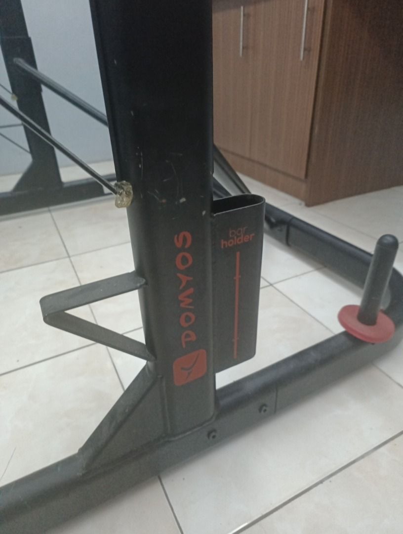 Decathlon Rack 500 Pull Up Station (Category: Cardio & Fitness Machines) located in Quezon City. Submitted by b.it.toys (Listing ID 1330821119, Image 3). Description: Used. Placed indoor only. Modified lower brackets for longer catch (shown) What you see is what you get. If you want to inspect item, you may check in Novaliches, QC Pickup in Novaliches, QC Buyer to book for courier pickup Payment is CASH, PNB, BDO, BPI, Gcash LAST PRICE. Pickup in