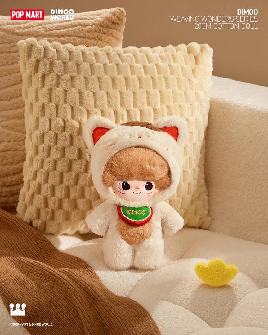 Dimoo Weaving Wonders Fortune Cat Doll, Furniture & Home