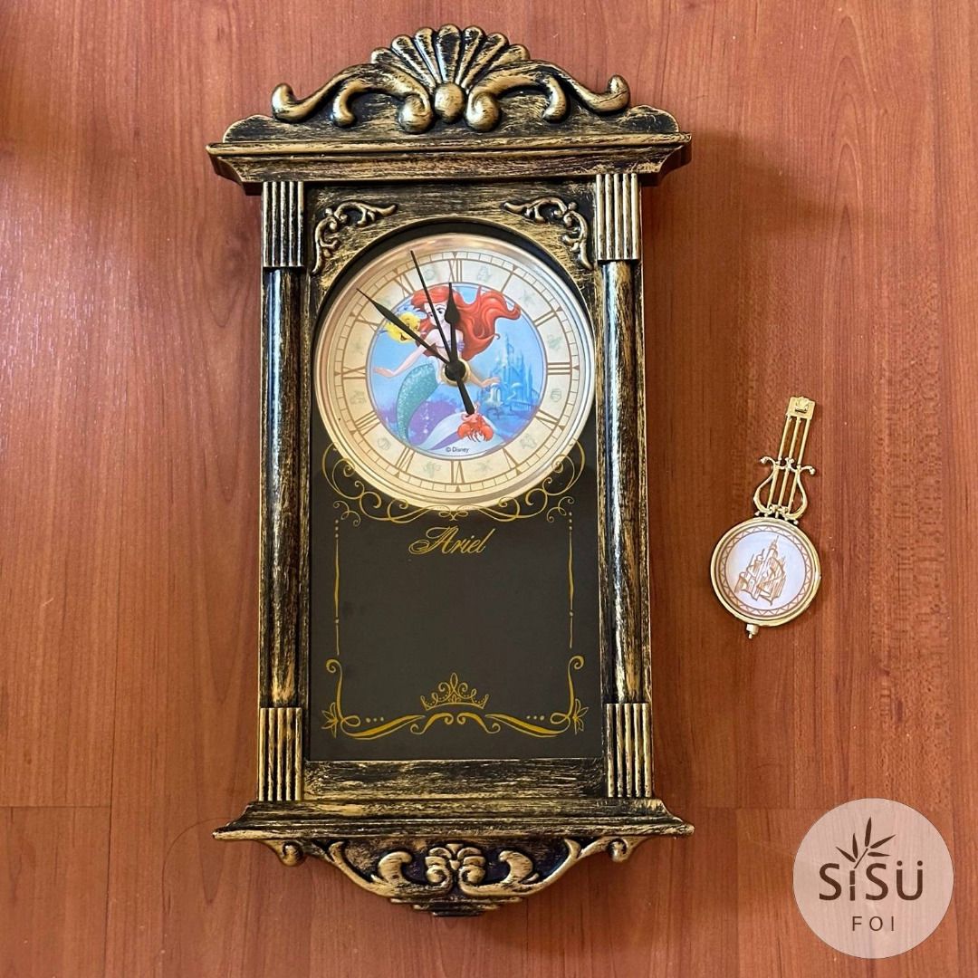 Disney Ariel Wall Clock (Category: Clocks) located in Zamboanga. Submitted by sisufoi (Listing ID 1330820824, Image 2). Description: Disney Ariel Wall Clock Brand New In Box In working condition Make every moment magical with this enchanting Disney Ariel pendulum wall clock! Dive into a world of whimsy and wonder every hour..