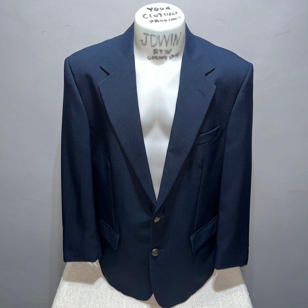 HABAND EXECUTIVE DIVISION BLAZER NAVYBLUE POLYSTER COAT SIZE 42 MEN S LARGE XL 100 LEGIT Men s Fashion Coats Jackets and Outerwear on Carousell