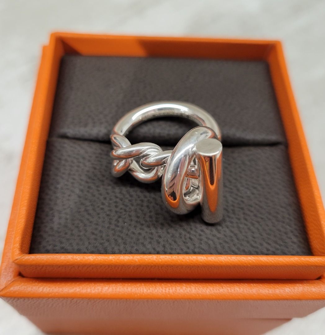Ring Large Bague Style Croisette ♥️現貨?Hermes 925 Ring