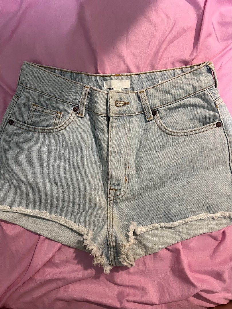 H M denim shorts Women s Fashion Bottoms Shorts on Carousell