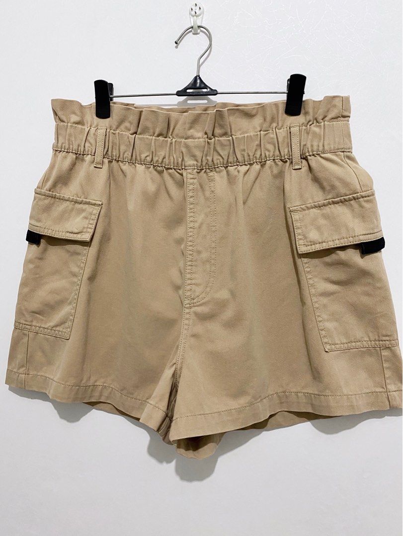 H M paper bag cargo shorts Women s Fashion Bottoms Shorts on Carousell