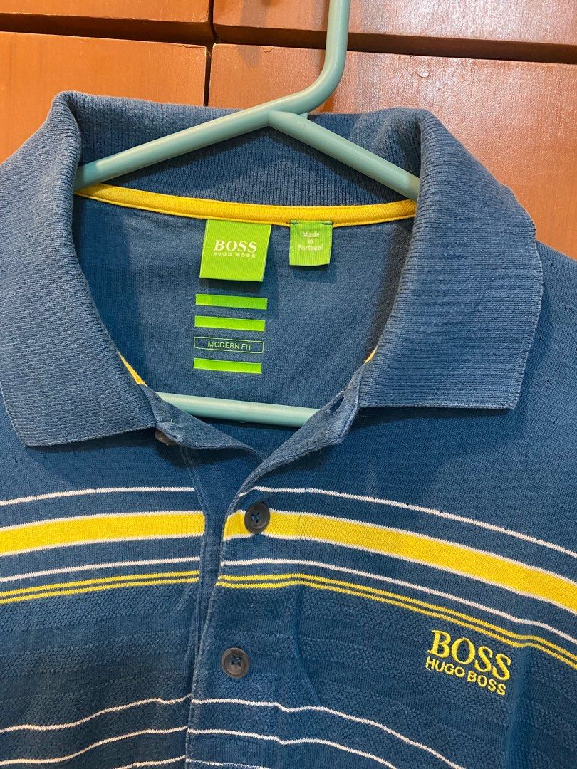 Hugo Boss Polo Shirt (Category: Tshirts & Polo Shirts ) located in Panabo. Submitted by jesrielle (Listing ID 1330860208, Image 2). Description: Made in Portugal Large but fit to Medium 19x26.5 Good condition Color may vary due to lighting .