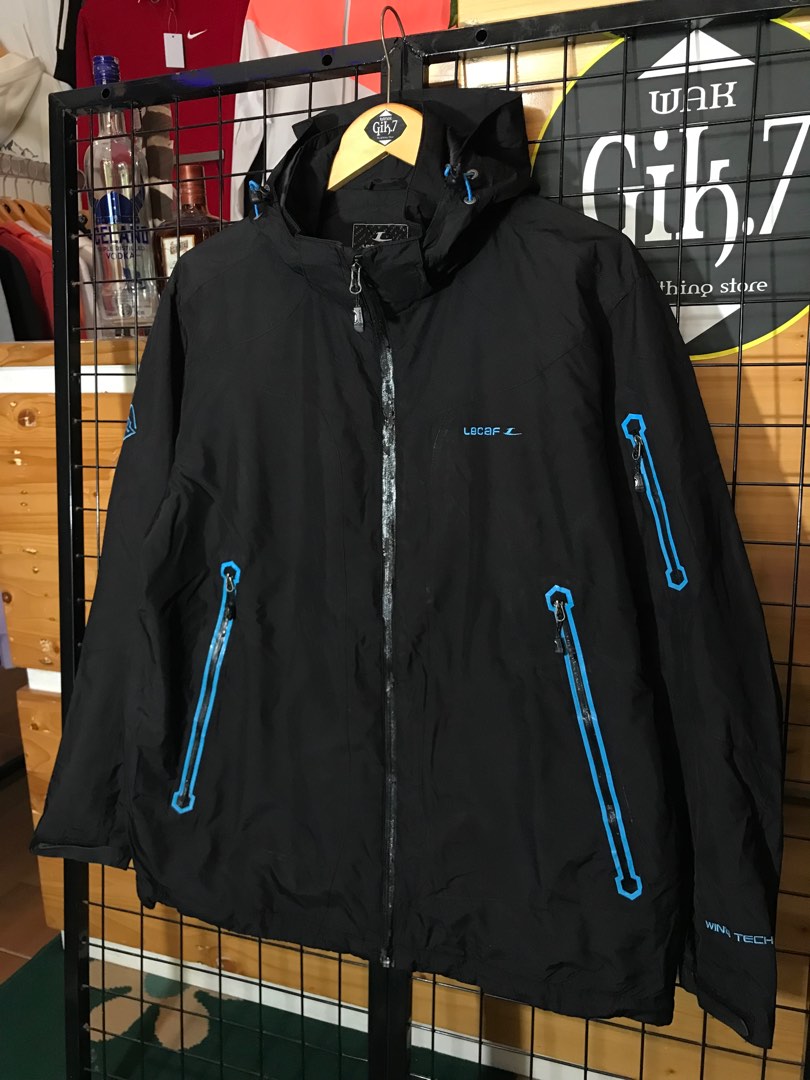 Jaket outdoor lecaf gorpcore, Fesyen Pria, Pakaian Baju Luaran di