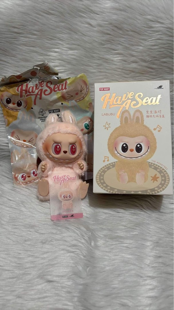 Labubu V2 Have A Seat Dada, Hobbies & Toys, Toys & Games on Carousell