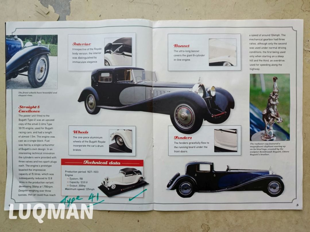 Majalah Legendary Cars #13 A collection of classic car models Bugatti ...