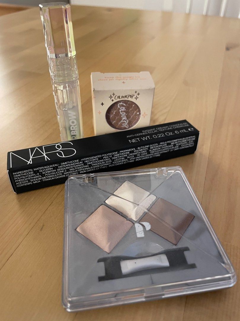 Makeup lot : NARS | KOSAS | COLOURPOP | PHYSICIAN’S FORMULA (Category: Makeup) located in Cebu City. Submitted by digitaldeclutter (Listing ID 1330790643, Image 1). Description: Makeup lot for sale as is, buy at your own risk ➡️NARS Radiant Creamy Concealer in VANILLA (Light 2), full size - tested ➡️KOSAS Airbrow CLEAR, full size - used only a few times ➡️ Colourpop Super Shock Shadow in FROG - brand new ➡️Physicians Formula Baked Collection in B