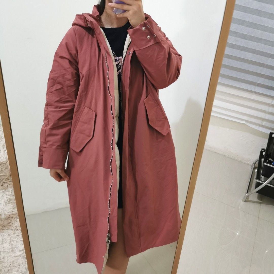 Mauve winter coat online