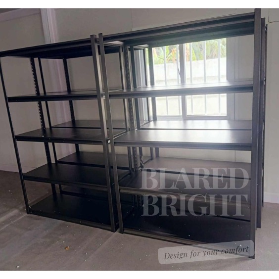 Metal Rack | 5 layer - black ,| Office furniture Partition | shelves ...