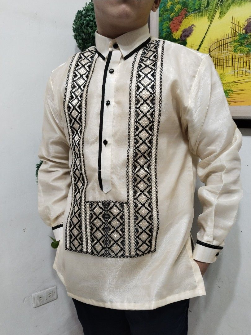 Modern Barong Tagalog Ethnic Design (Category: Formal Shirts) located in Pandi. Submitted by yalong28 (Listing ID 1330751859, Image 3). Description: 100% MALL QUALITY MODERN BARONG WITH LINING OPTION: CHINESE FEATHER / SPORTS FEATHER CHINESE ETHNIC / SPORTS ETHNIC MATERIAL: PINYA ORGANZA FABRIC COMPUTERIZED BURDA.