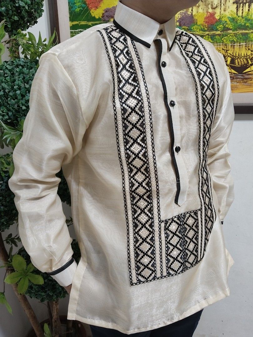 Modern Barong Tagalog Ethnic Design (Category: Formal Shirts) located in Pandi. Submitted by yalong28 (Listing ID 1330751859, Image 2). Description: 100% MALL QUALITY MODERN BARONG WITH LINING OPTION: CHINESE FEATHER / SPORTS FEATHER CHINESE ETHNIC / SPORTS ETHNIC MATERIAL: PINYA ORGANZA FABRIC COMPUTERIZED BURDA.