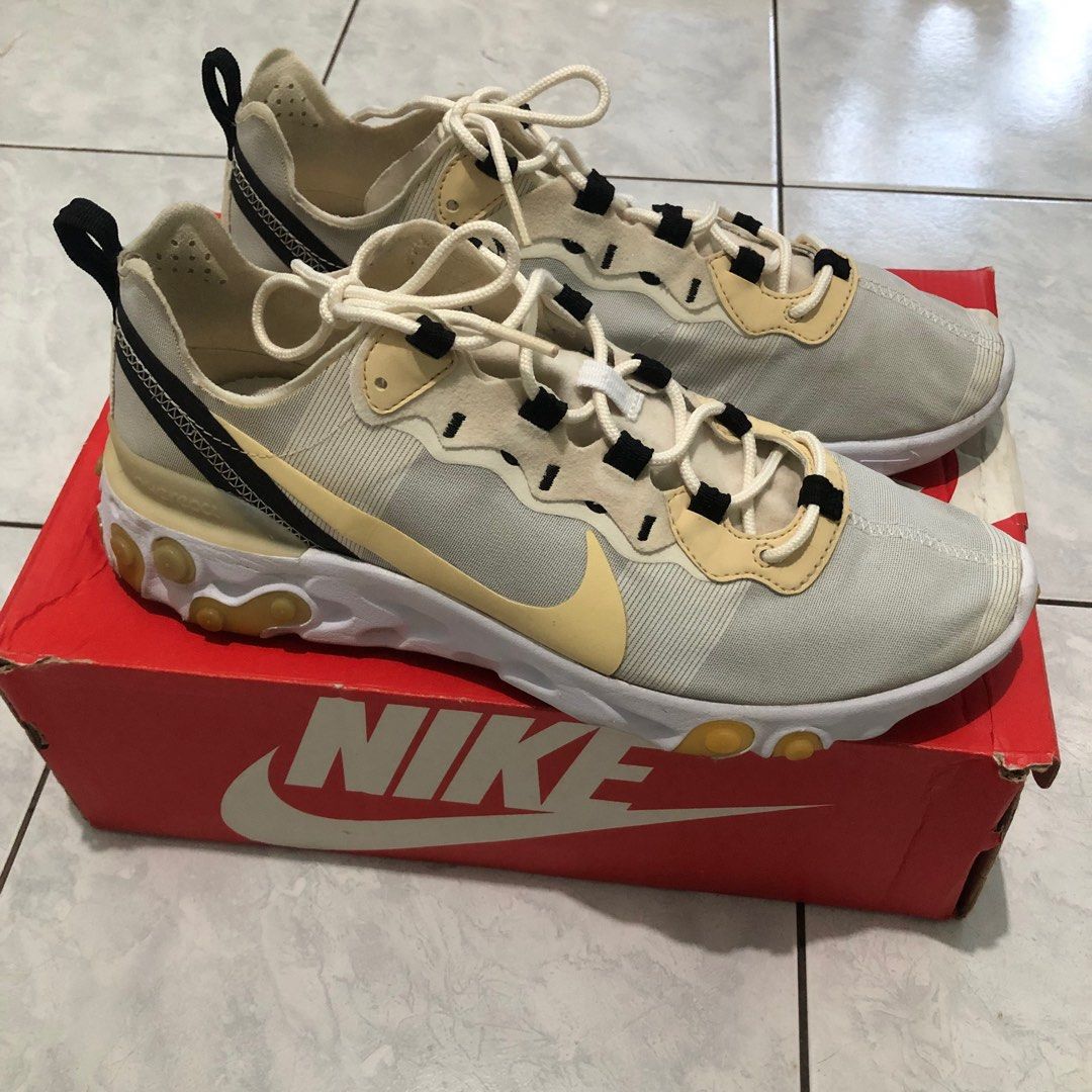 Nike react element 55 white pale vanilla clearance