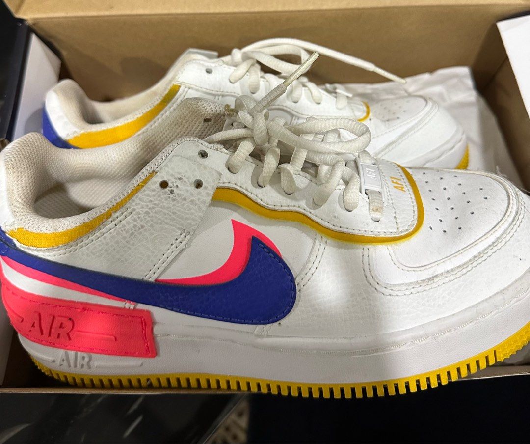 air force 1 shadow white crimson blue