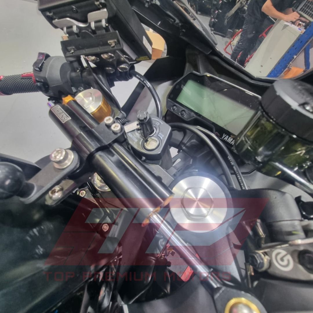 Ohlins Black Edition Steering Damper Kit Yamaha R15 V3 Motorcycles Motorcycle Accessories on Carousell